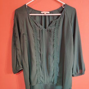 41 HAWTHORN Forest Green Blouse
